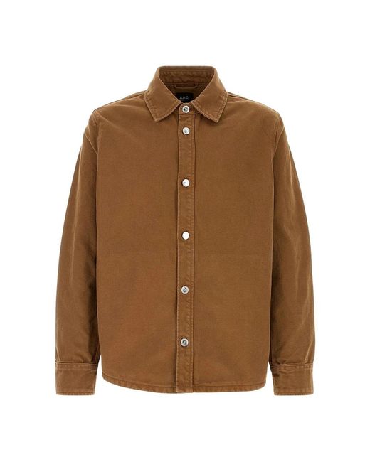 A.P.C. Brown Casual Shirts for men