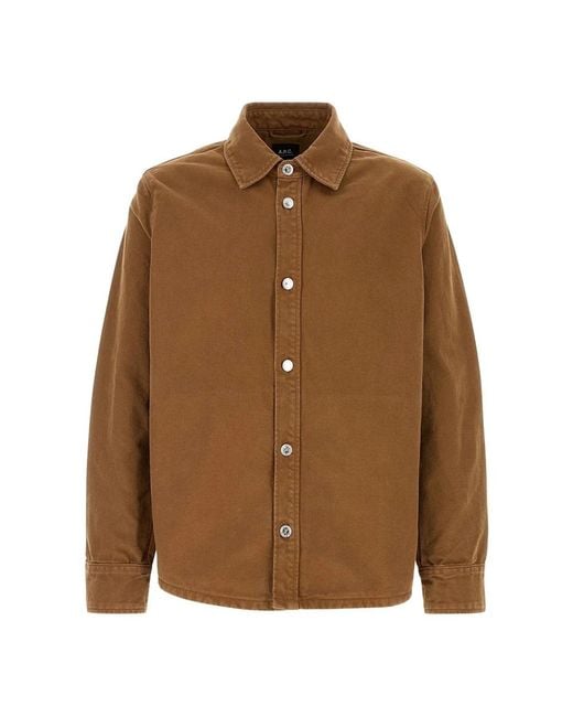 A.P.C. Surchemise in het Brown voor heren