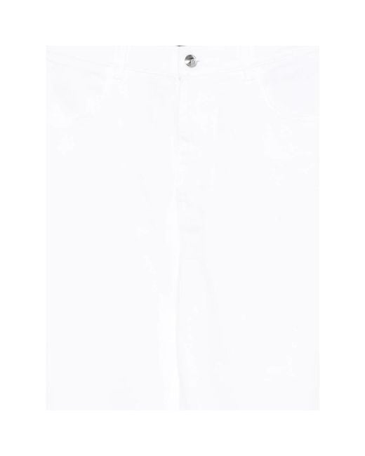 Fay White Wide Trousers