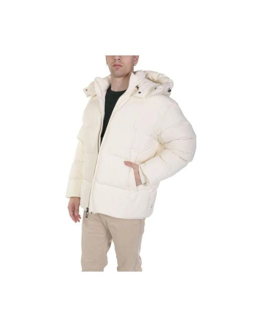 Emporio Armani White Winter Jackets for men
