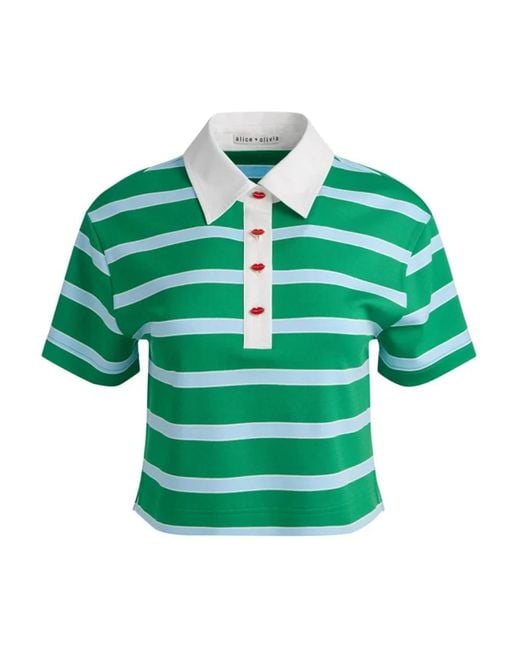 Alice + Olivia Green Polo Shirts