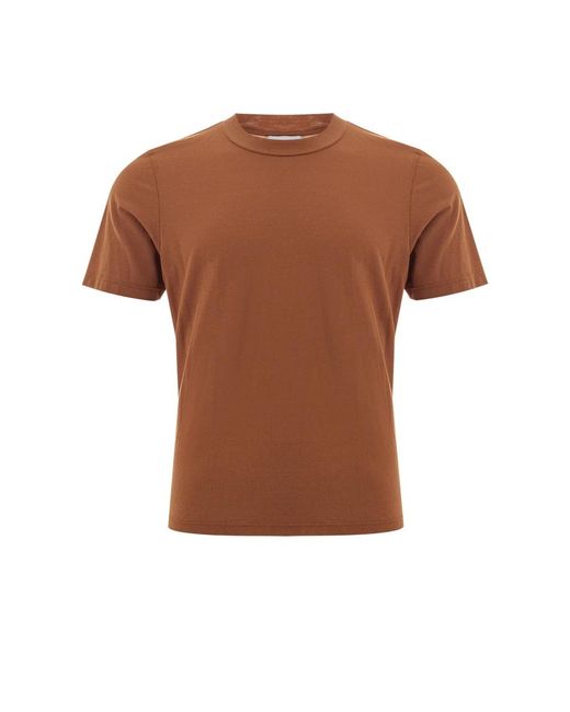 T-shirt in cotone marrone di Gran Sasso in Brown da Uomo
