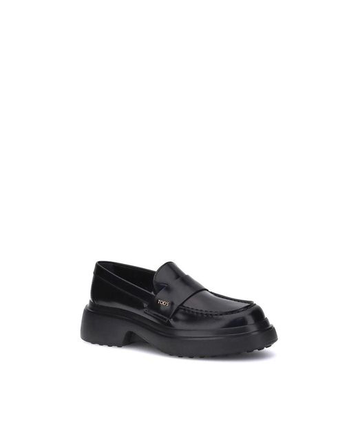 Tod's Blue Patent Leather Loafers