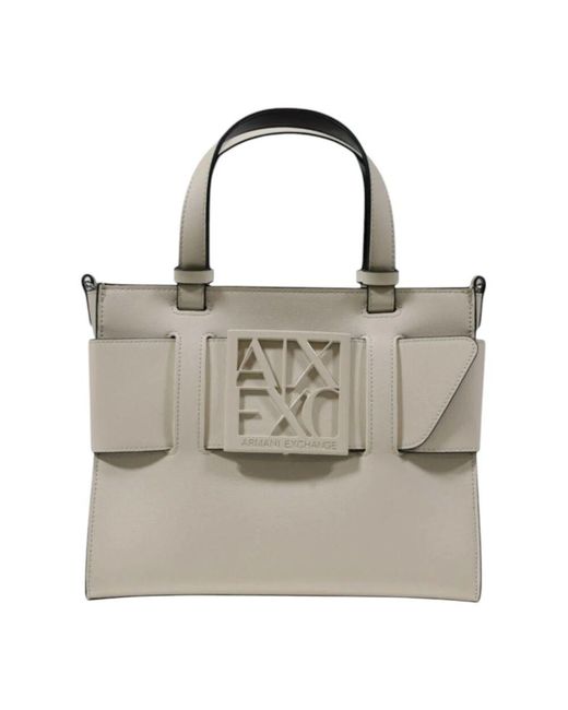 ARMANI EXCHANGE Metallic Handtasche Aus Kunstleder Mit Frontlogo