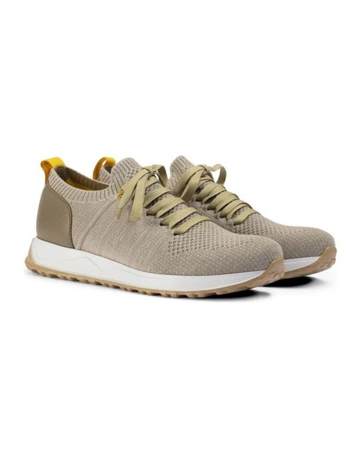 Doucal's Gestrickter Leder-Sneaker in White für Herren