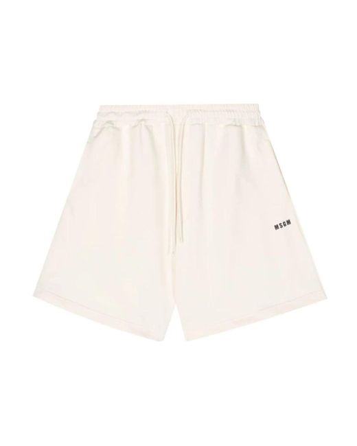 MSGM Bermuda 01 stylische casual shorts in Natural für Herren