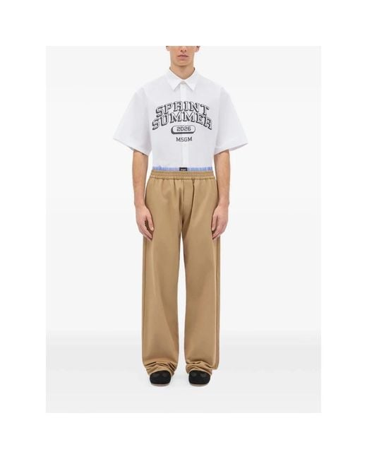 Sweatpants MSGM pour homme en coloris Natural