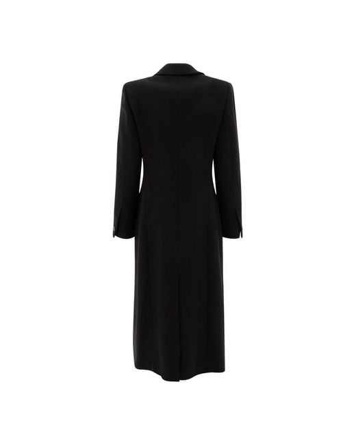 IVY & OAK Black Eleganter Schwarzer Wollmantel