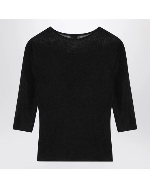 Saint Laurent Black Long Sleeve Tops