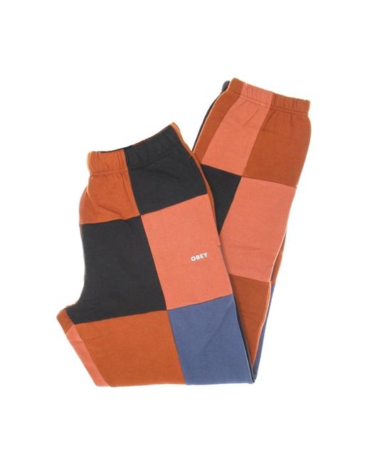 Obey Orange Sweatpants for men
