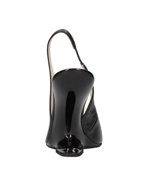 N°21 Schoenen ,Zwart ,Leer Met Hak Zwart in het Black