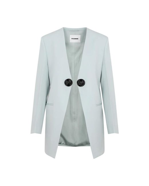 Jil Sander Wollen Jas in het Blue