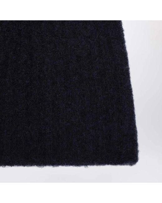 Roberto Collina Accessoires ,Blauw ,Blauwe Gebreide Muts Hoed in het Blue