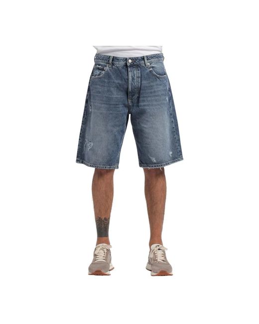 ICON DENIM Blue Denim Shorts for men