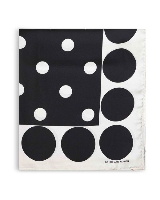 Dries Van Noten Black Silky Scarves