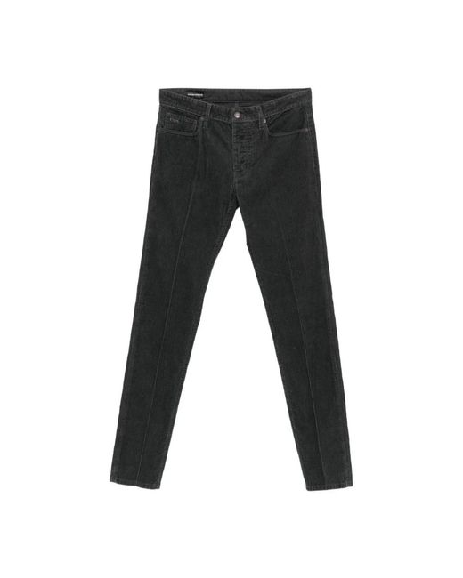 Emporio Armani Black Slim-Fit Trousers for men