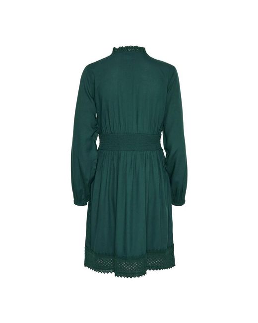 Cream Kleedjes ,Groen ,Ponderosa Pine Jurk Met Kant Details in het Green