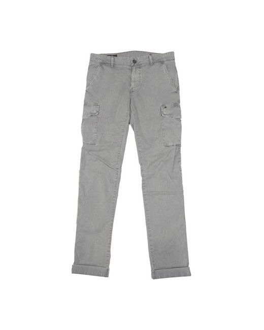 Mason's Gray Straight Trousers for men
