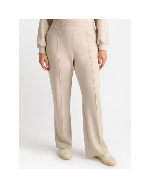 Wide Trousers FIORELLA RUBINO de color Natural