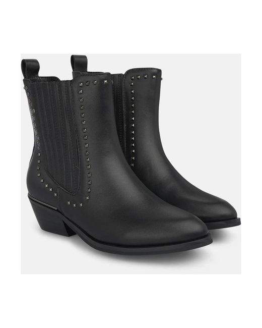 Alma En Pena. Black Cowboy & Biker Boots