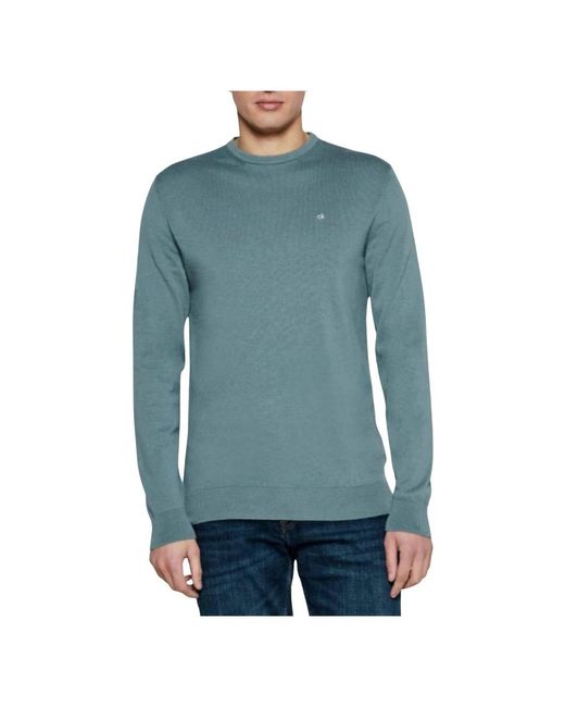 Calvin Klein Blue Round-Neck Knitwear for men