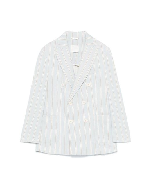 Circolo 1901 Jassen ,Blauw ,Lichtblauwe Blazer Met Schoudervullingen in het White