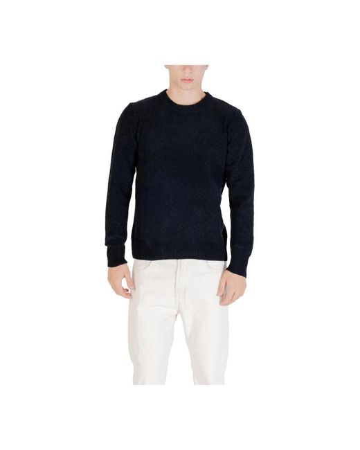 Gianni Lupo Rundhals-Strickware Mit Langen Ärmeln in Blue für Herren