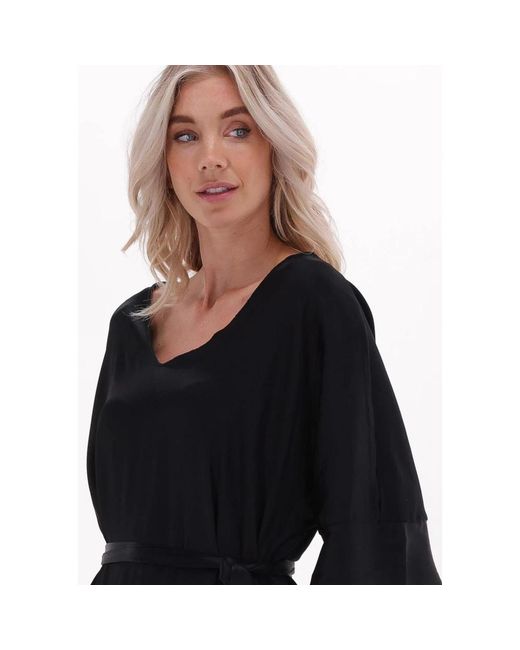 10Days Kleedjes ,Zwart ,Kimono Tunic Jurk Zwart in het Black