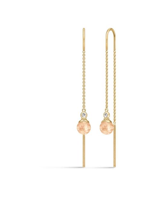 Julie Sandlau Metallic Peach Morganite Berry Chain Ohrringe