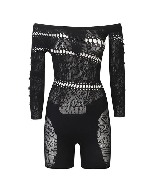 POSTER GIRL Black Playsuits