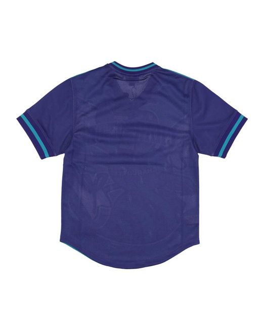 Mitchell & Ness Fitness ,Veelkleurig ,Polyester Nba Jumbotron Mesh V-Hals Jersey in het Blue voor heren