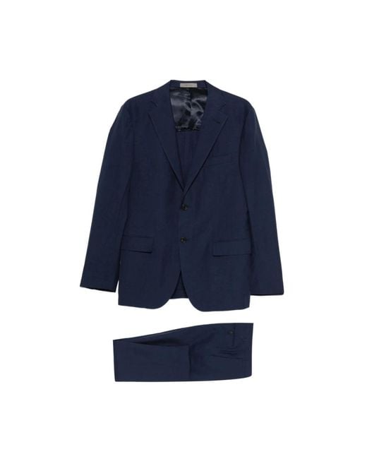 Corneliani Blue Single Breasted Suits for men