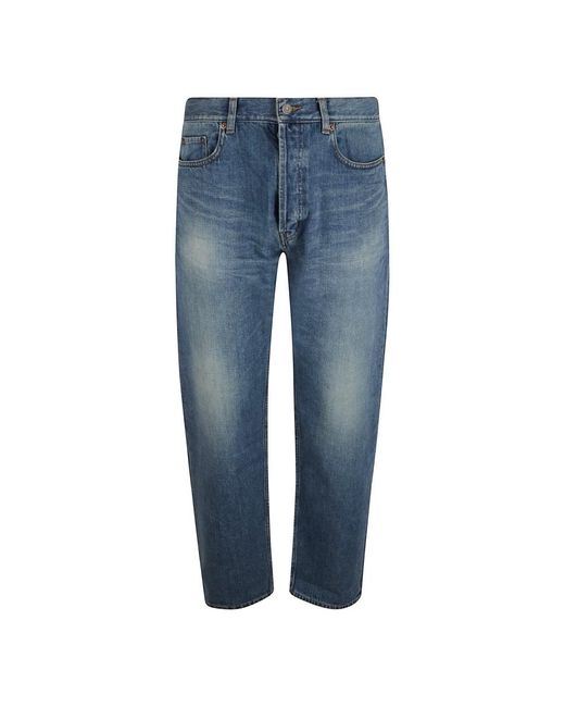 Saint Laurent Blue Straight Jeans for men
