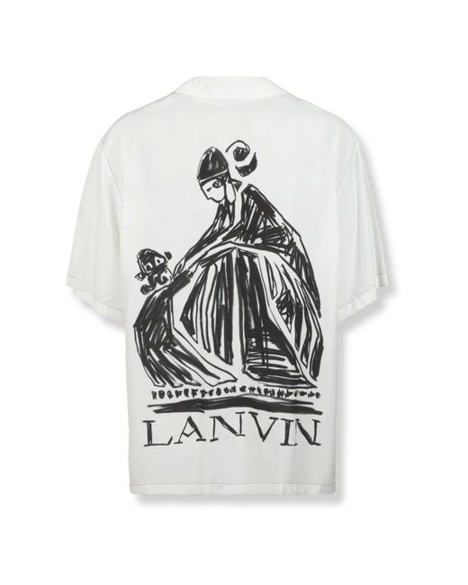 Lanvin White Short Sleeve Shirts for men