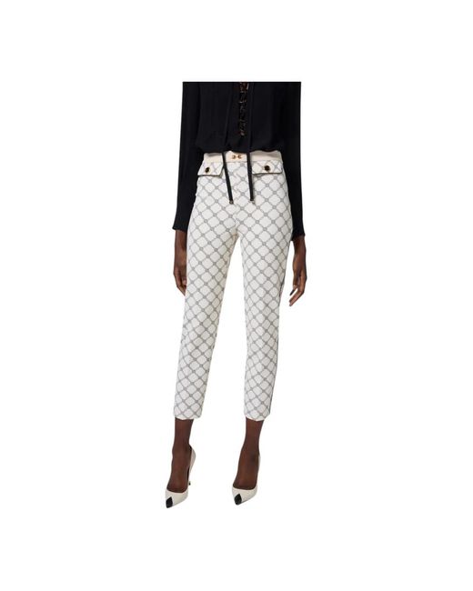 Elisabetta Franchi Gray Cropped Trousers