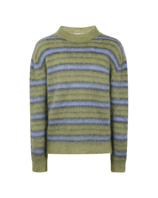 Marni Green Round-Neck Knitwear for men