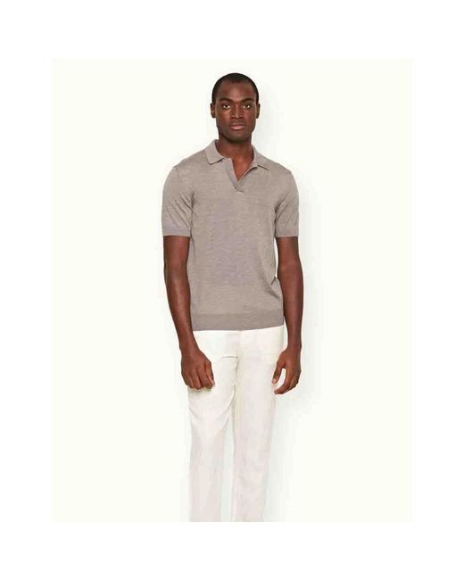 Orlebar Brown Gray Polo Shirts for men