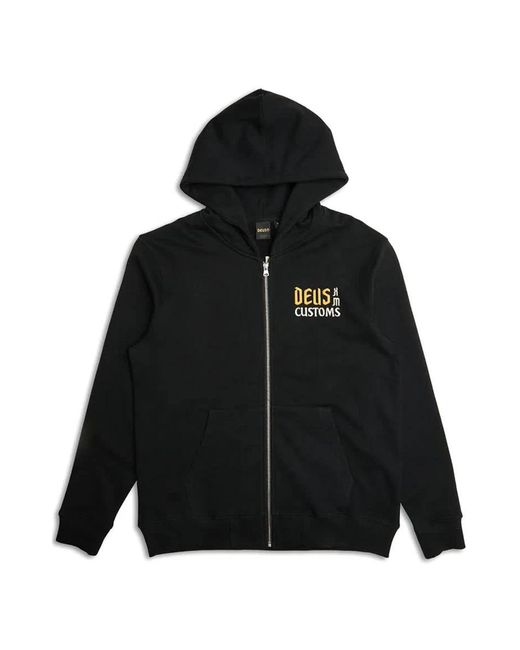 Deus Ex Machina Schwarzer zip hoodie supporter in Black für Herren