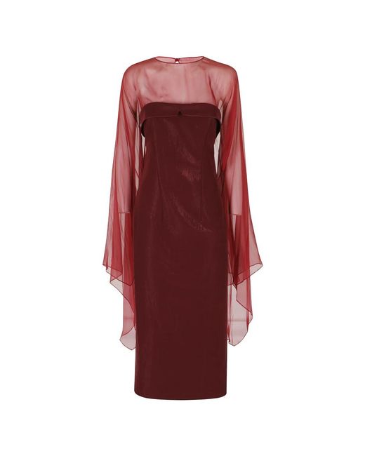 Alberta Ferretti Abito Liquid Tailoring in het Red