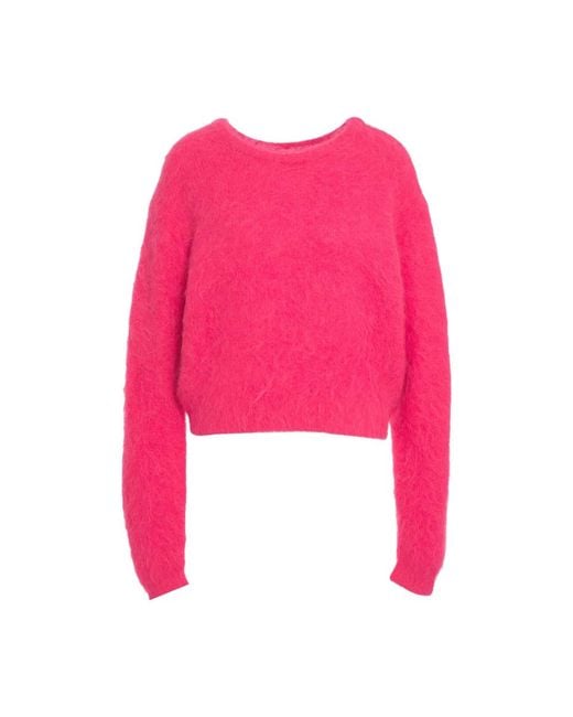 American Vintage Round-Neck Knitwear in het Pink