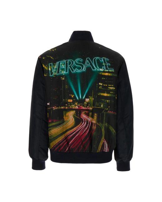 Versace Black Bomber Jackets for men