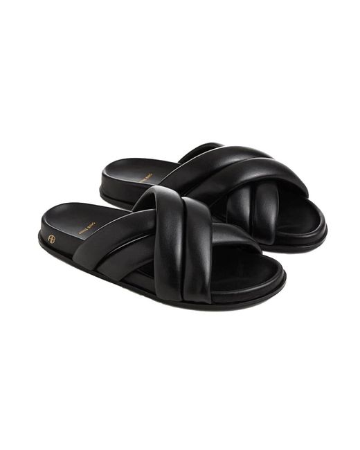 Anine Bing Black Sliders