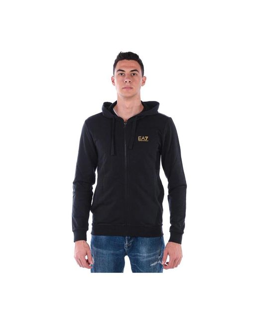 EA7 Sweatshirt Hoodie Met Ritssluiting in het Blue voor heren