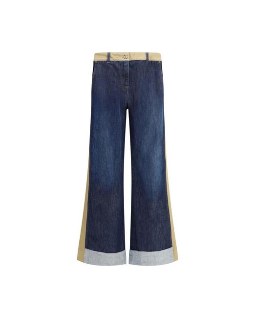 Wide Jeans True Royal de color Blue