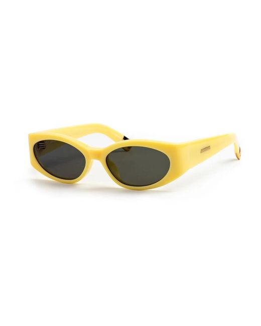 Jacquemus Yellow Weiße sun sonnenbrille