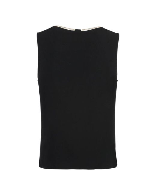 St. John Black Sleeveless Tops