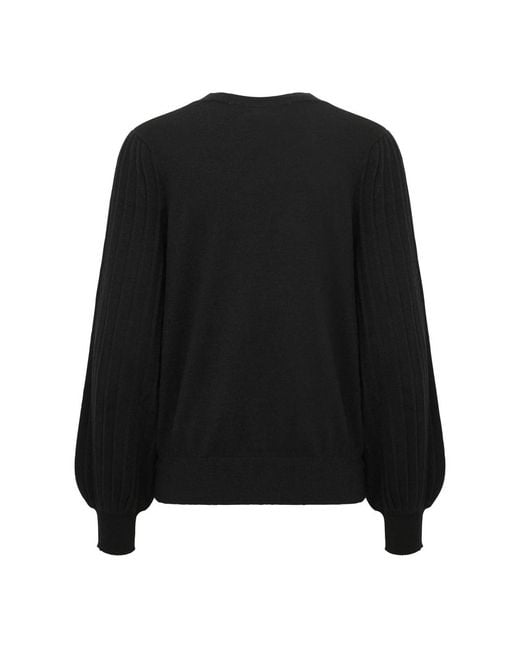 Kaffe Black Round-Neck Knitwear