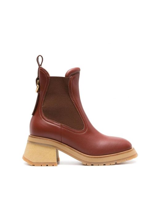 Moncler Brown Chelsea Boots