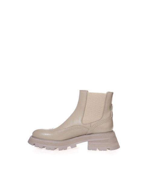 McQueen Gray Chelsea Boots