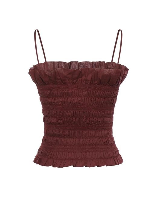 ANDAMANE Purple Sleeveless Tops